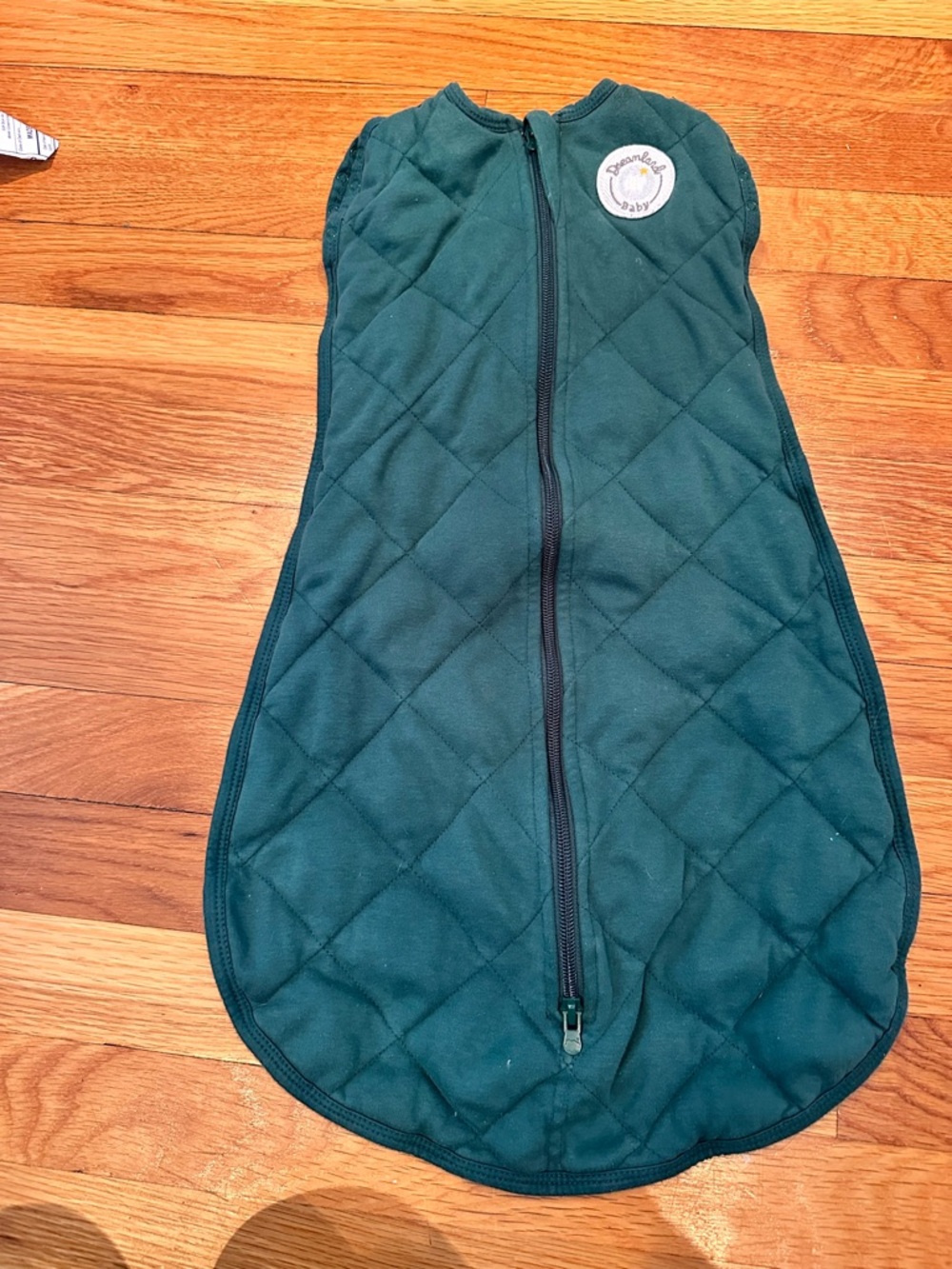 Quilted Green Sleep Sack for Babies - Zipper Front